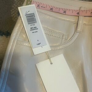 NWT Wilfred by Aritzia Melina faux leather cropped pants sz 6.